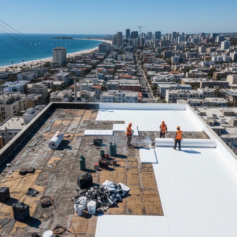 Single Ply Roof Replacement detail