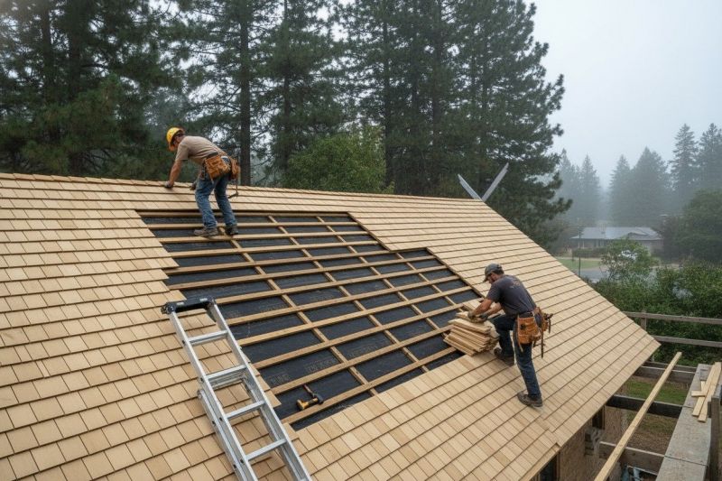 Wood Shake Roof Replacement detail